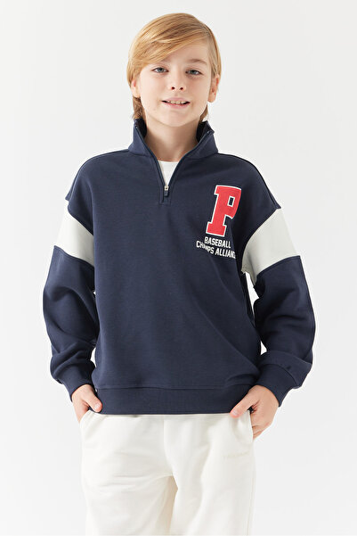 PAULMARK Hanorac pentru băieți cu jumătate de fermoar tricou