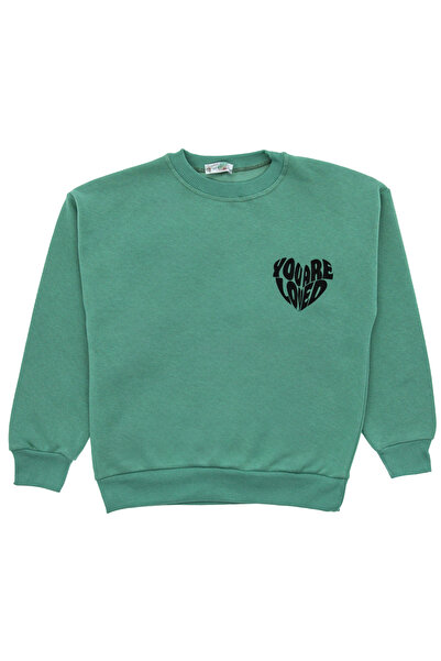 MODANINO Fată 3 fire Ş cu căptușeală din fleece Spate B cu imprimeu Sweat tri...