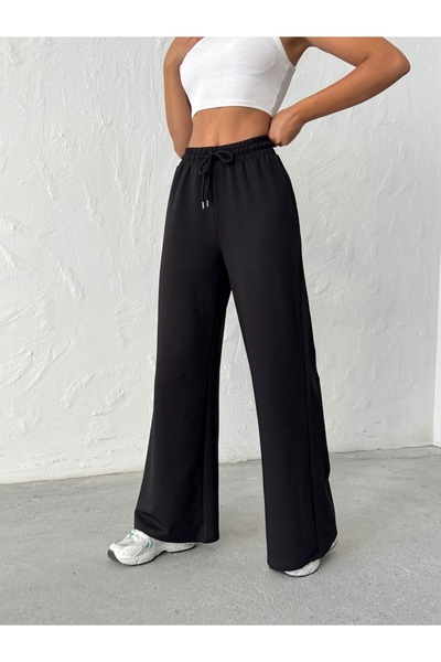Miss Prova Waist-Tied Comfortable Fit Wide Leg Sweatpants Missea2683