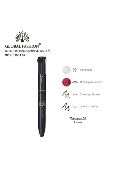 global fashion Set de 3 unități: Creion de machiaj 4 în 1 Global Fashion, GF3...