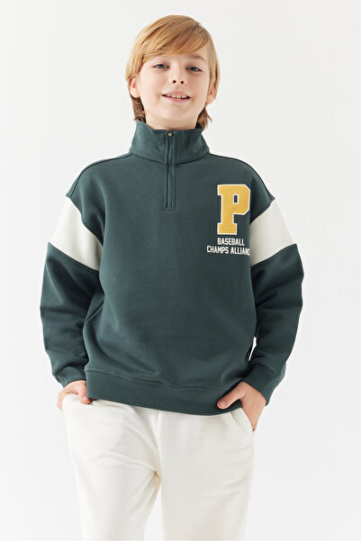 PAULMARK Hanorac pentru băieți cu jumătate de fermoar tricou