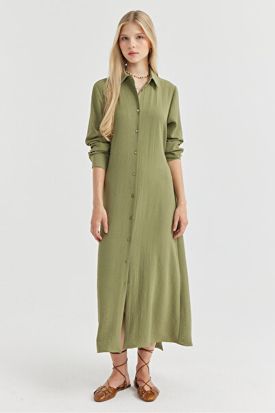 PAULMARK Women's Belted Buttoned Dress