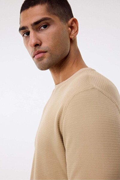 H&M Waffled jersey top