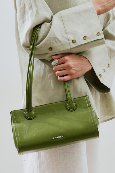 Manuka Sunhee Baget Shoulder Bag Green