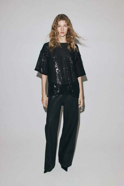 H&M Oversized sequined top