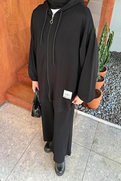 lamelif Arma Detailed Double Suit Black