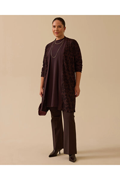 Gala-Xi Plus Size Patterned Inner Blouse Set