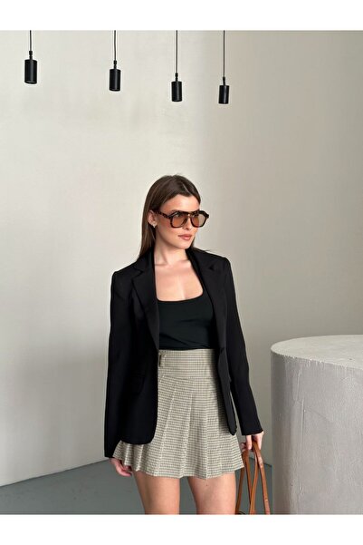 solena sln Women's Buttoned Waist-Fitted Classic Blazer Jacket