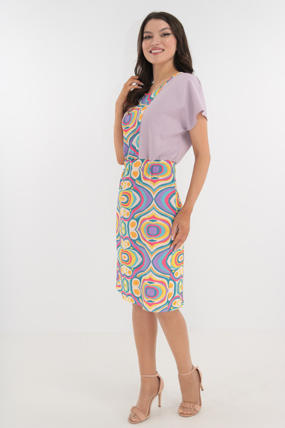 Vanessa Line RO Light lilac dress with elastic waist