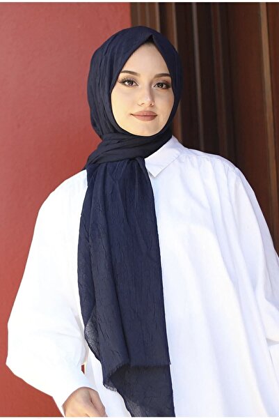 DİAORASCARFS Bamboo Shawl Model - dark blue