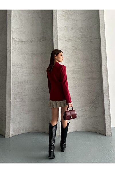 solena sln Women's Buttoned Waist-Fitted Classic Blazer Jacket