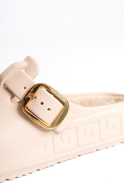 Riccon Women's Slippers with Fur Inside 001233 Beige