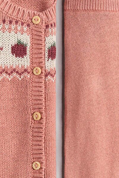 H&M طقم من قطعتين من القطن المحبوك