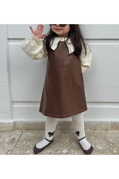 SAHRA BABY KAHVERENGİ KIZ ÇOCUK JİLE ELBİSE