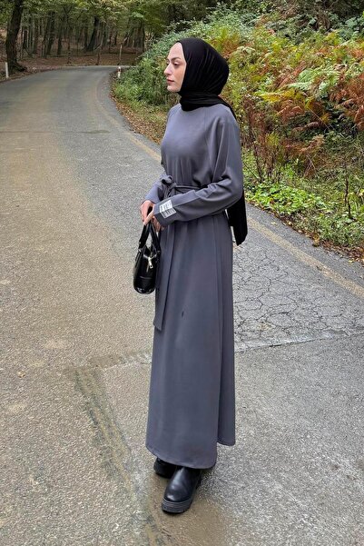 lamelif Arma Detailed Dress Anthracite