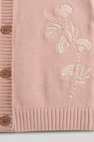 MOTHERCARE Pink Embroidered Knitted Cardigan