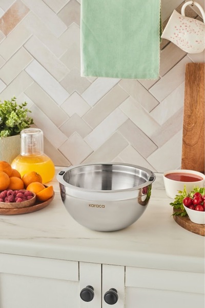 Karaca Mutfaksever Ice Hot Bowl Steel Serving Bowl with Double Wall and Water Tank 20 cm