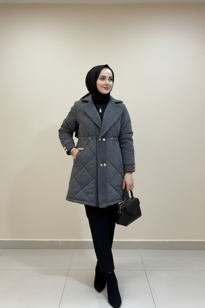 Safgiyim44 Premium Jacket with Stamp Detail Gray