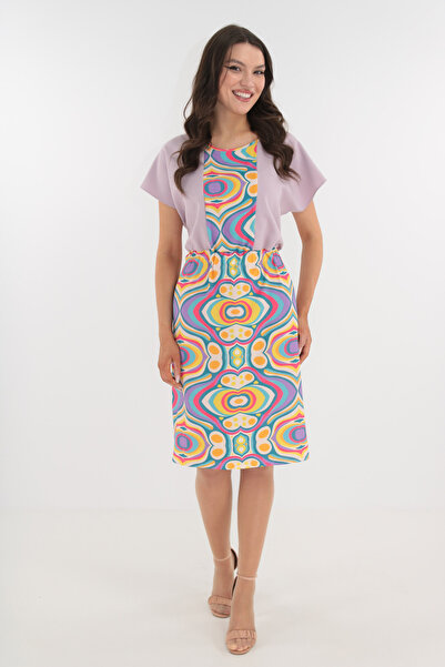 Vanessa Line RO Light lilac dress with elastic waist