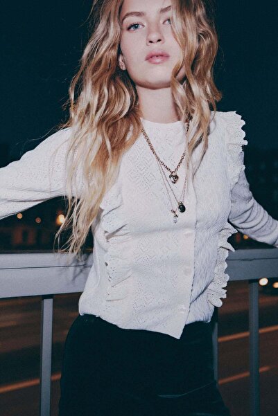 H&M Frill-trimmed cardigan