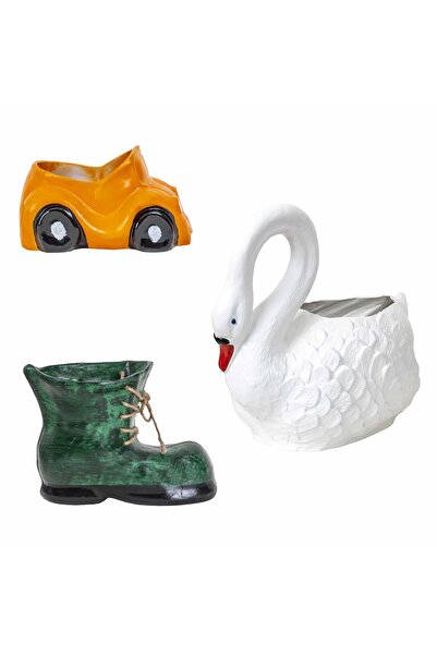 Z-Tools Pachet de decorațiuni pentru grădină, lebădă, mașină și portbagaj / E...