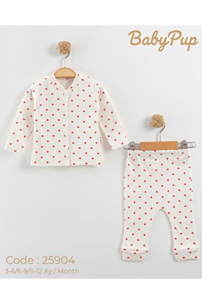 Butik Center Long Sleeve Baby Set – 100% Cotton | M Transitional Pajama Set for Baby Girl & Boy