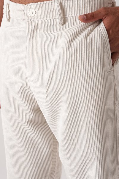 2512 Clothing Relax Fit Buy Elastic Velvet Trousers