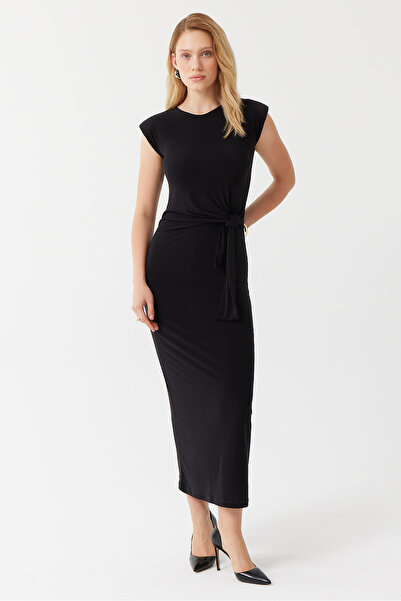 PAULMARK Rochie de damă cu detaliu de legare în talie