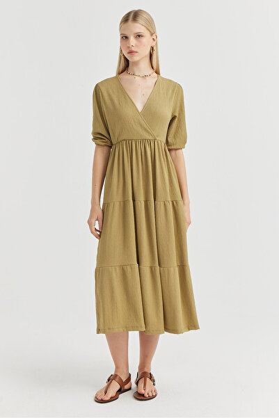 PAULMARK Rochie texturată cu decolteu în V pentru femei