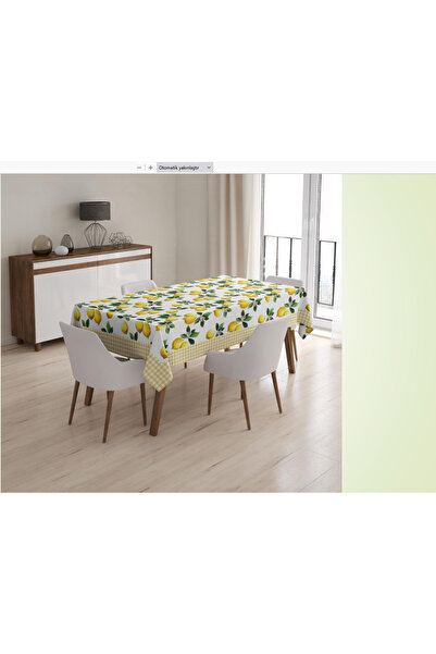 karamanlıhome DERTSİZ LİMON DESENLİ MASA ÖRTÜSÜ 160 X 220