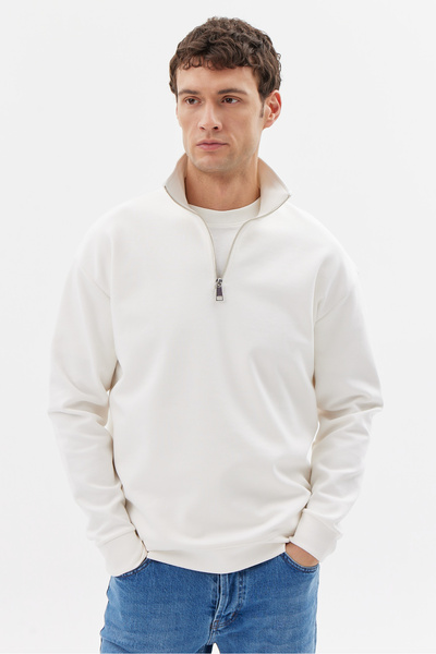 PAULMARK Men's Zipper Detailed Sweat Top