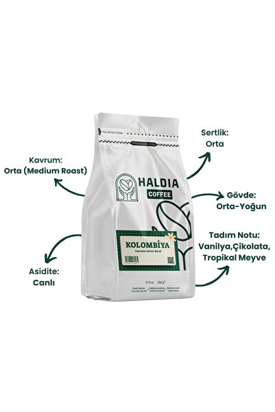 Kolombiya Espresso Kahve Blend 250GR. | Orta Kavrum | Yoğun Gövde, Dengeli Tat
