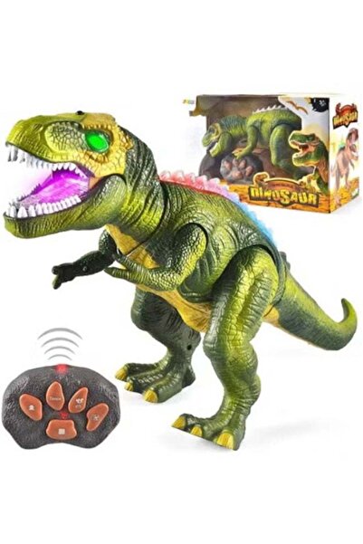 TOY GARDEN لعبة ديناصور للتحكم عن بُعد للأطفال - ديناصور تفاعلي مع الضوء والص...