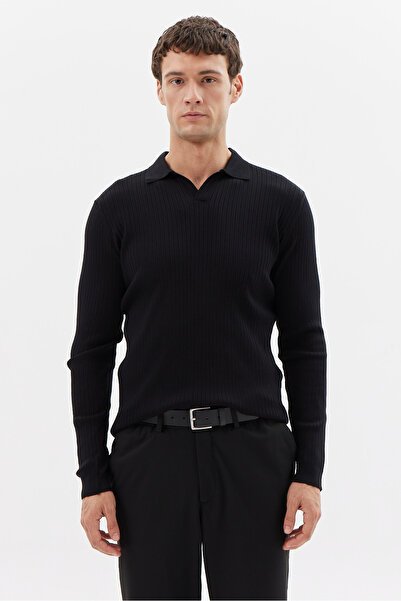 PAULMARK سترة تريكو بياقة بولو للرجال