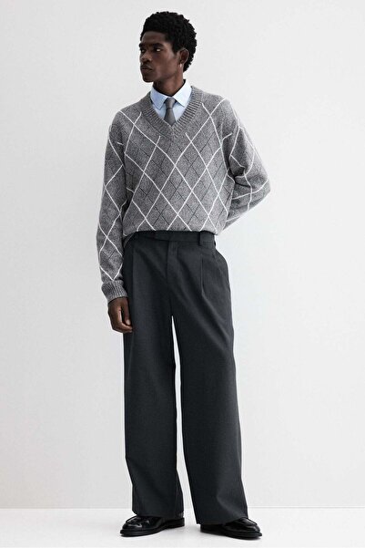 H&M Regular Fit Wool-blend V-neck jumper