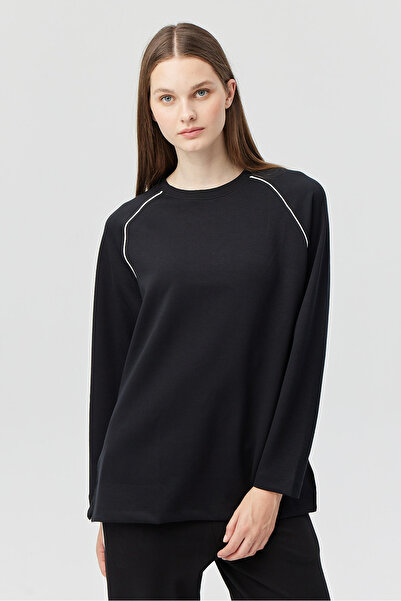 PAULMARK Top pentru femei cu fantă cu detalii contrastante