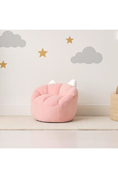 danube كرسي استرخاء صغير للأطفال - قماش إسفنجي وردي فاتح، مقعد واحد، 54.5 × 53.5 × 45 سم، ضمان لمدة عامين