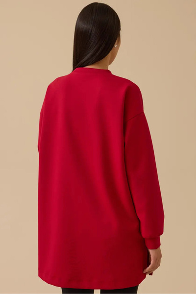 SEÇİL Women's Floral Printed Sweatshirt - Red