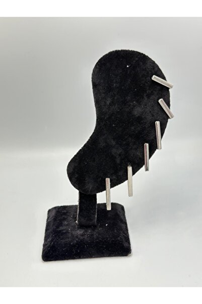 MyladyAccessoriess Square Cut Set Earrings (Steel)