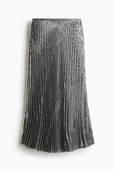 H&M Sequined plissé skirt