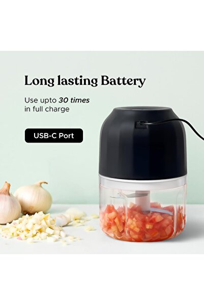DLC Electric Food Chopper, Wireless Charging Garlic Mincer, Small Home Meat Grinder