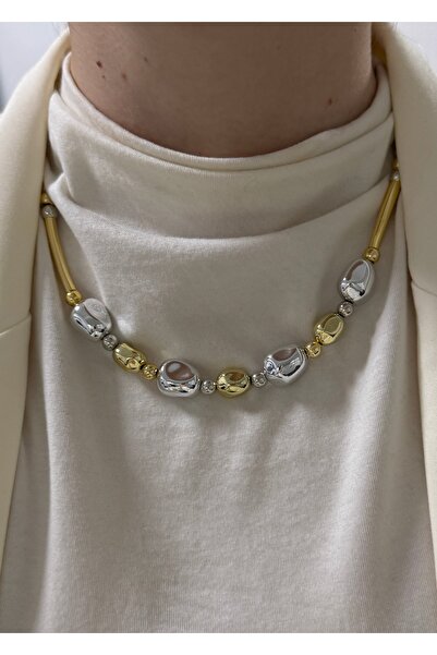 KİLİGİSTANBUL ALVİN GOLD&GÜMÜŞ KOLYE