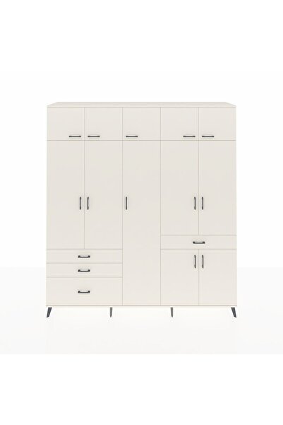Dienni Hyperion Dolap 11 Raflı 4 Çekmeceli 2 Askılı 220x44x243 Aytaşı-Aytaşı/...