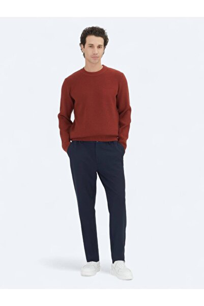 Kip Tile Crew Neck Jacquard Knit Sweater