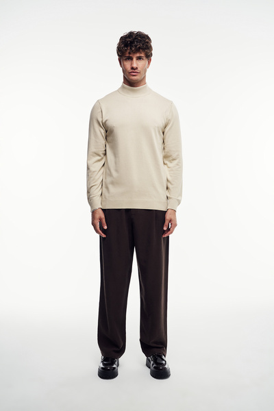 2512 Clothing Unisex Half Turtleneck Knitwear Sweater Mock Neck Basic Winter ...