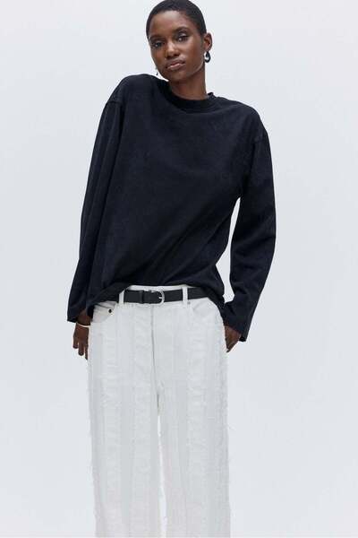 H&M Washed-look cotton top