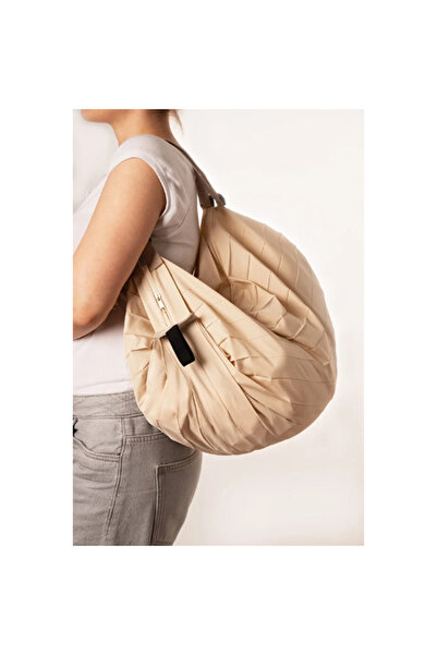 CT STONES Cream Color Foldable Travel Bag