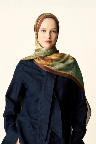 ED Scarf Fearless Pamuk Modal Şal - Kahverengi