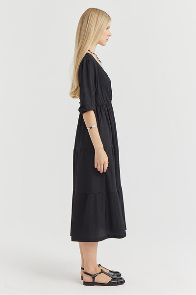 PAULMARK Women's V-Neck Textured Dress