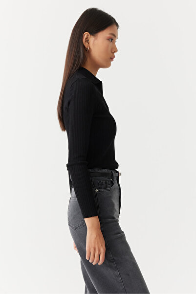 PAULMARK Γυναικείο πλεκτό πουλόβερ με λαιμό πόλο